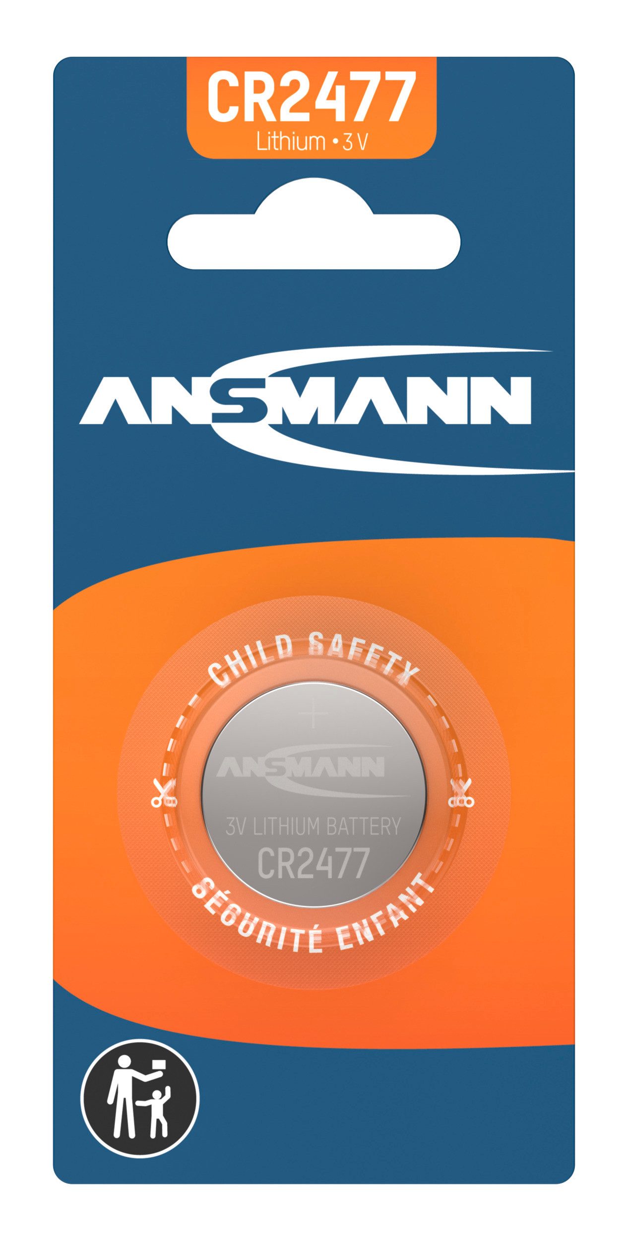 ANSMANN Lithium Knopfzelle CR2477 Knopfzelle