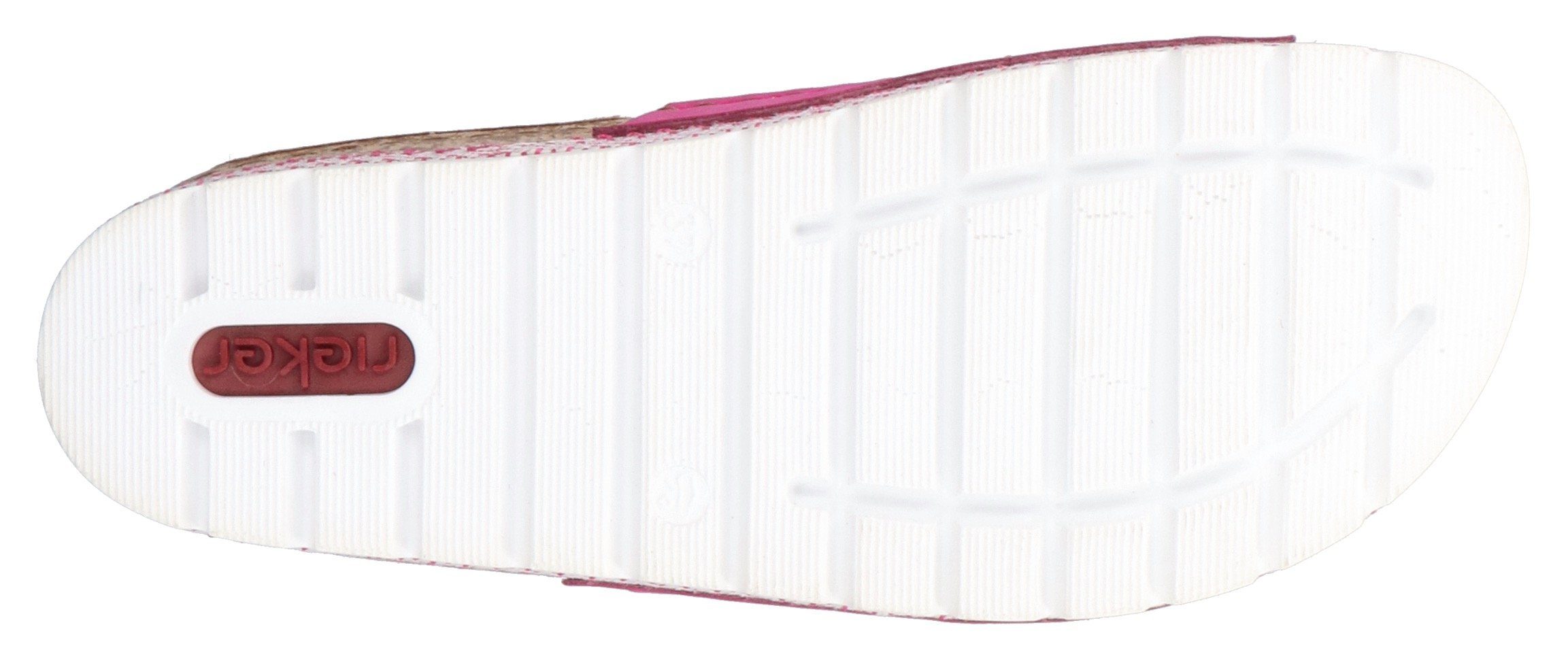 Rieker Pantolette Sommerschuh, Schlappen mit modischem Plateau