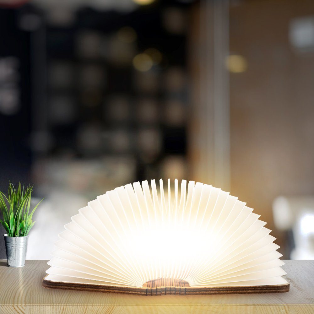 Jormftte LED Discolicht Große LED Buch lampe,Nachttischlampe