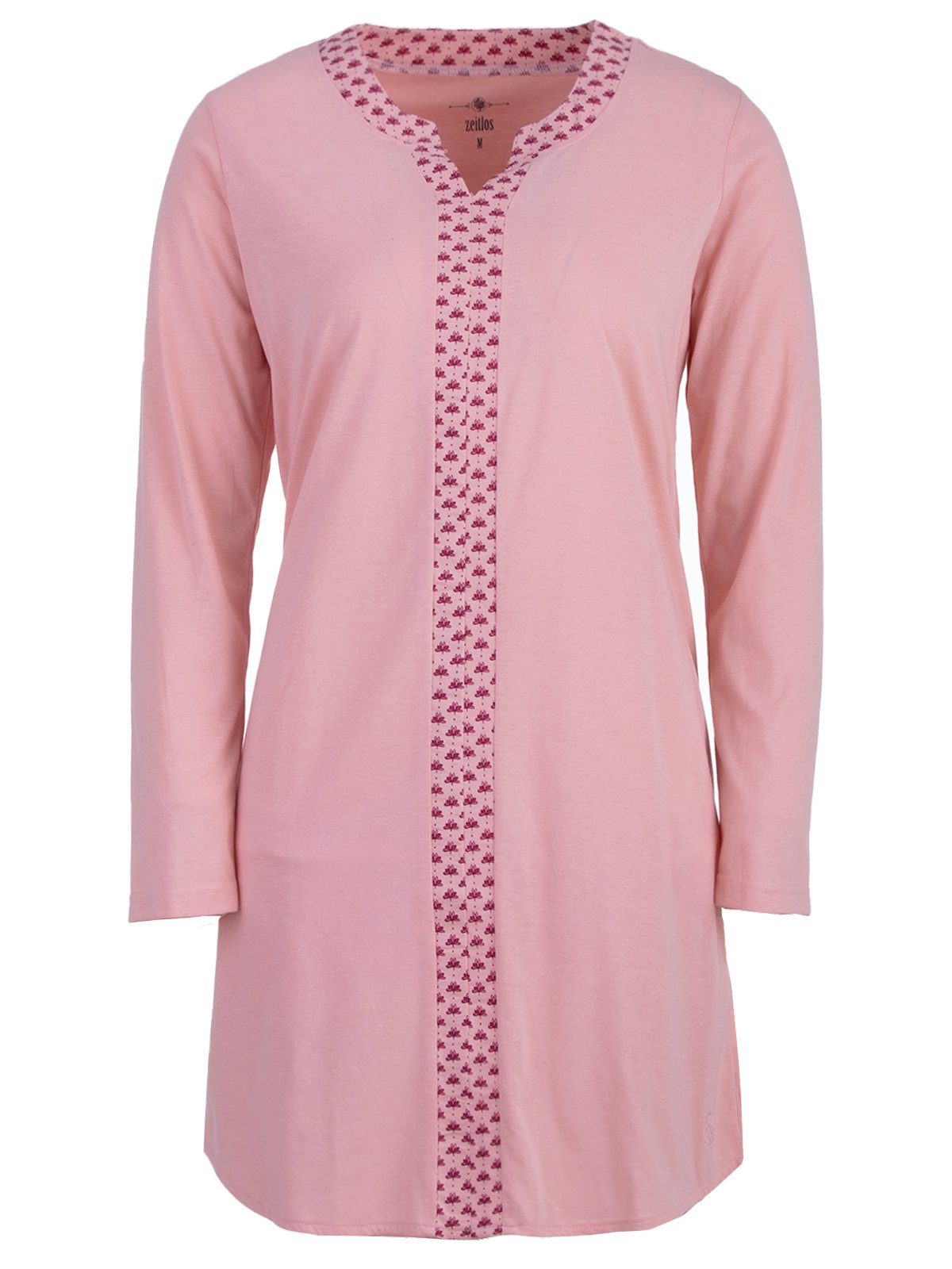 zeitlos Nachthemd Nachthemd Langarm - Blumen Borte günstig online kaufen