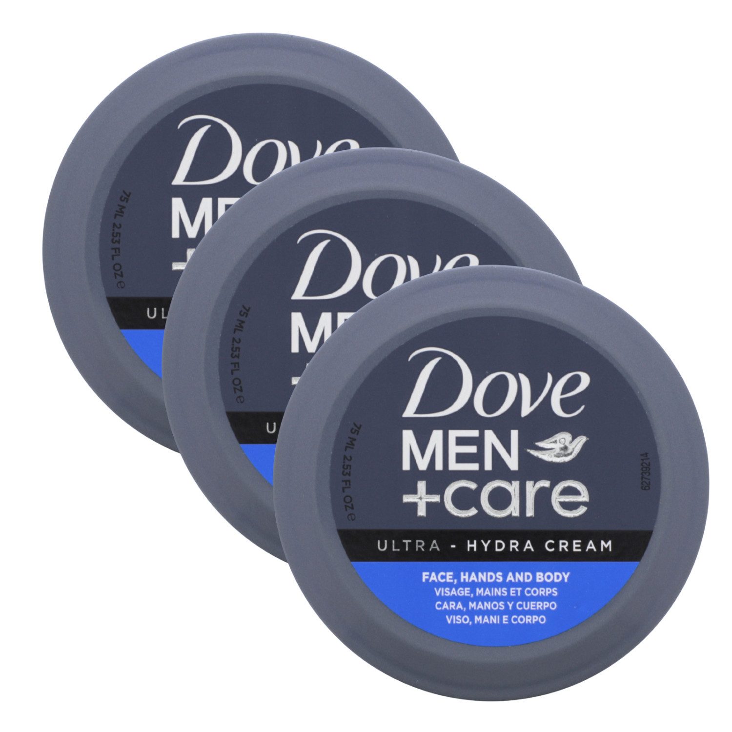 DOVE Tagescreme 3 x Dove Men + Care Ultra Hydra Cream Gesicht Hände & Körper je 75ml F