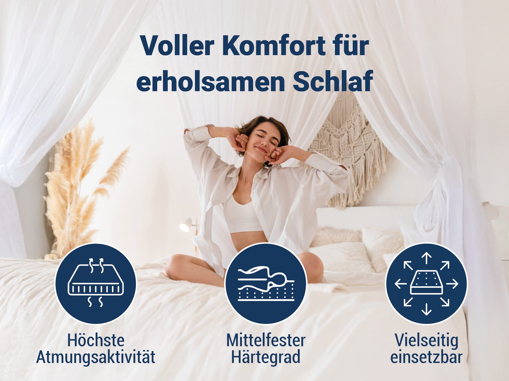 Kaltschaummatratze Basic-Line geeignet f. Gäste-/Jugendbetten,Kernhöhe, Betten-ABC, 10 cm hoch, Klimaregulierung, ergonomisch und atmungsaktiv