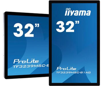 Iiyama LED-Display ProLite TF3239MSC-B1AG - 81.3 cm (32) - 1920 x 1080 TFT-Monitor (1920 x 1080 px, Full HD, 8 ms Reaktionszeit, 60 Hz, AMVA3, Touchscreen, Eingebautes Mikrofon, Lautsprecher, HDCP)