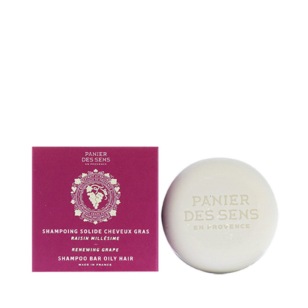 Panier des Sens Haarshampoo Renewing Grape festes Shampoo für fettiges Haar 75 g