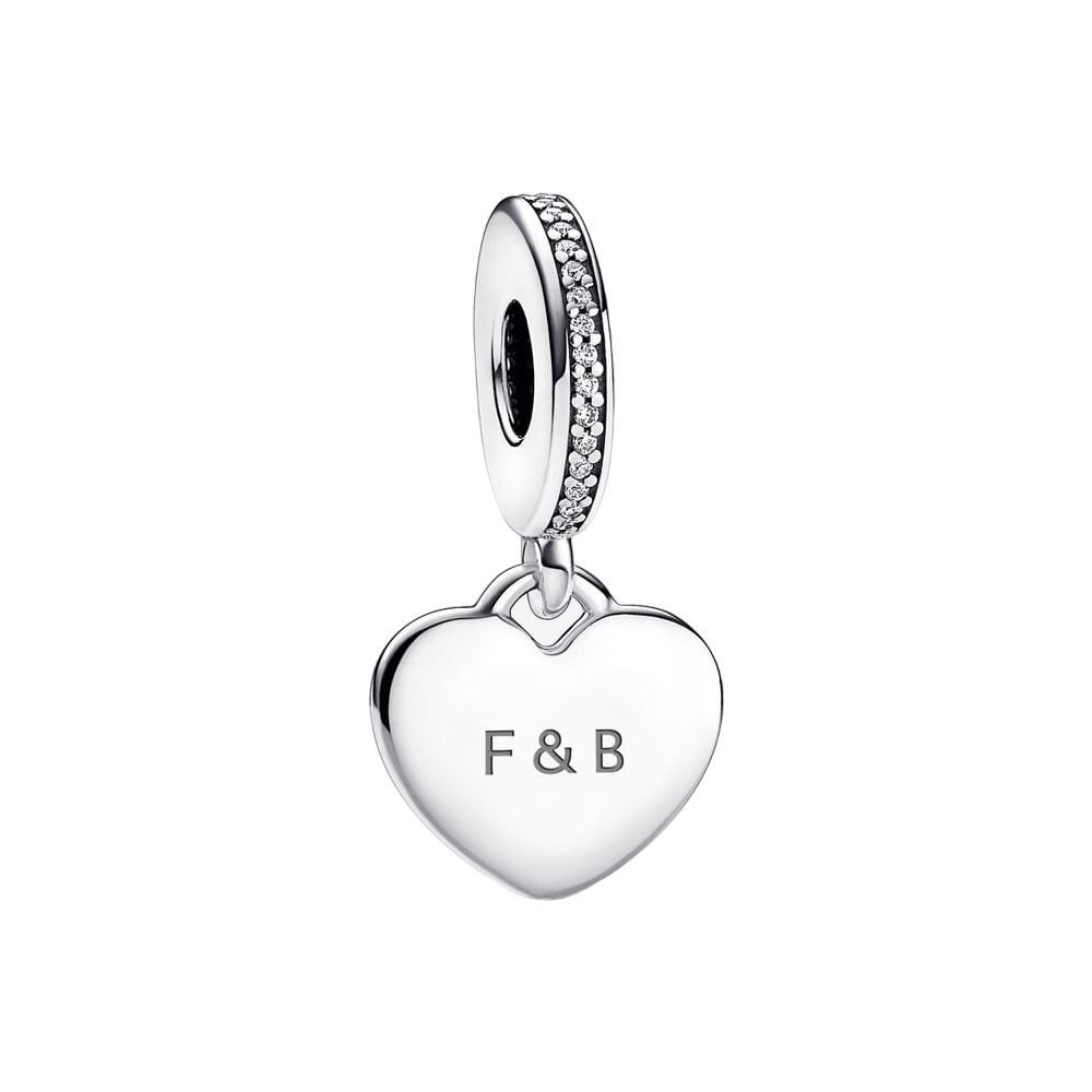 Charm-Einhänger Charm-Anhänger Damen Gravierbar Herz Sterling-Silber 798761C01