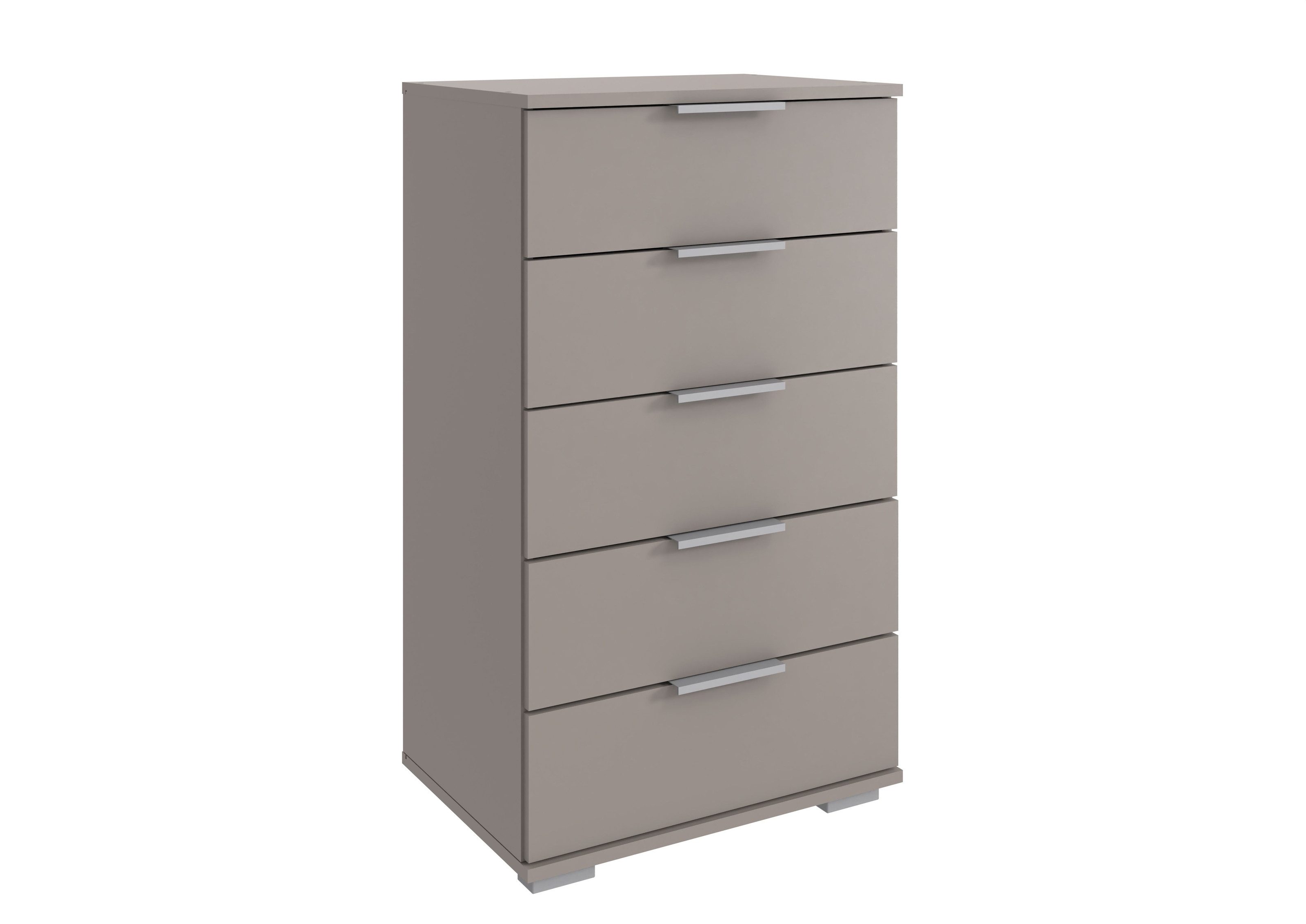 Wimex Hochkommode 5 Schubladen, in SAHARAGRAU - 49x102x41cm (BxHxT)