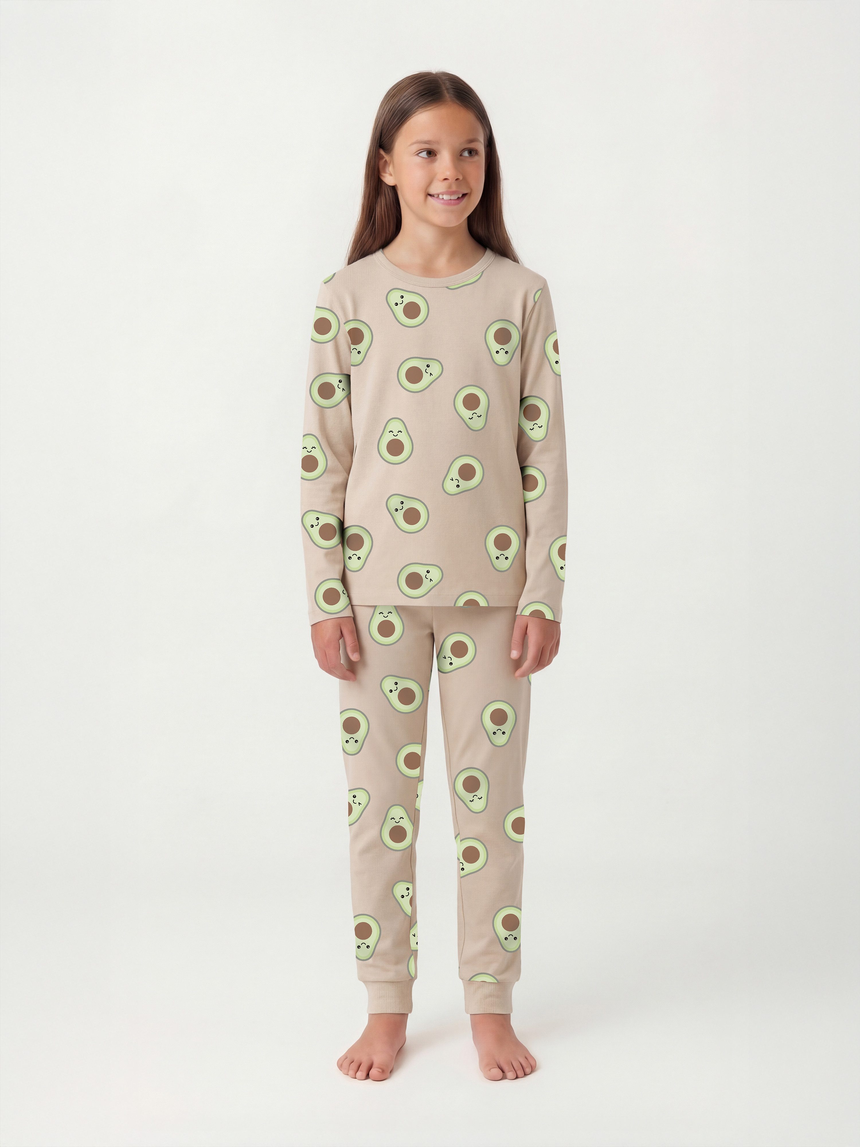Name It Schlafanzug NKFNIGHTSET OATMEAL AVOCADO NOOS (Set, 2 tlg) im lustigen Avocado-Alloverprint