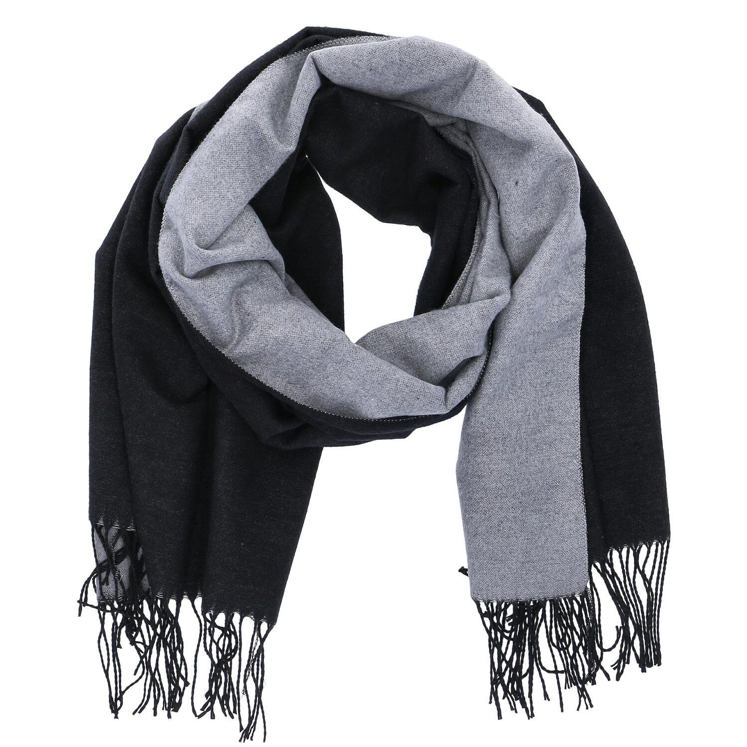 Antonio Strickschal Antonio Damen Schal soft Cashmera schwarz/grau günstig online kaufen