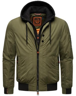 Stone Harbour Bomberjacke Hoobo Stylische Herren Fliegerjacke mit abnehmbarer Innenjacke