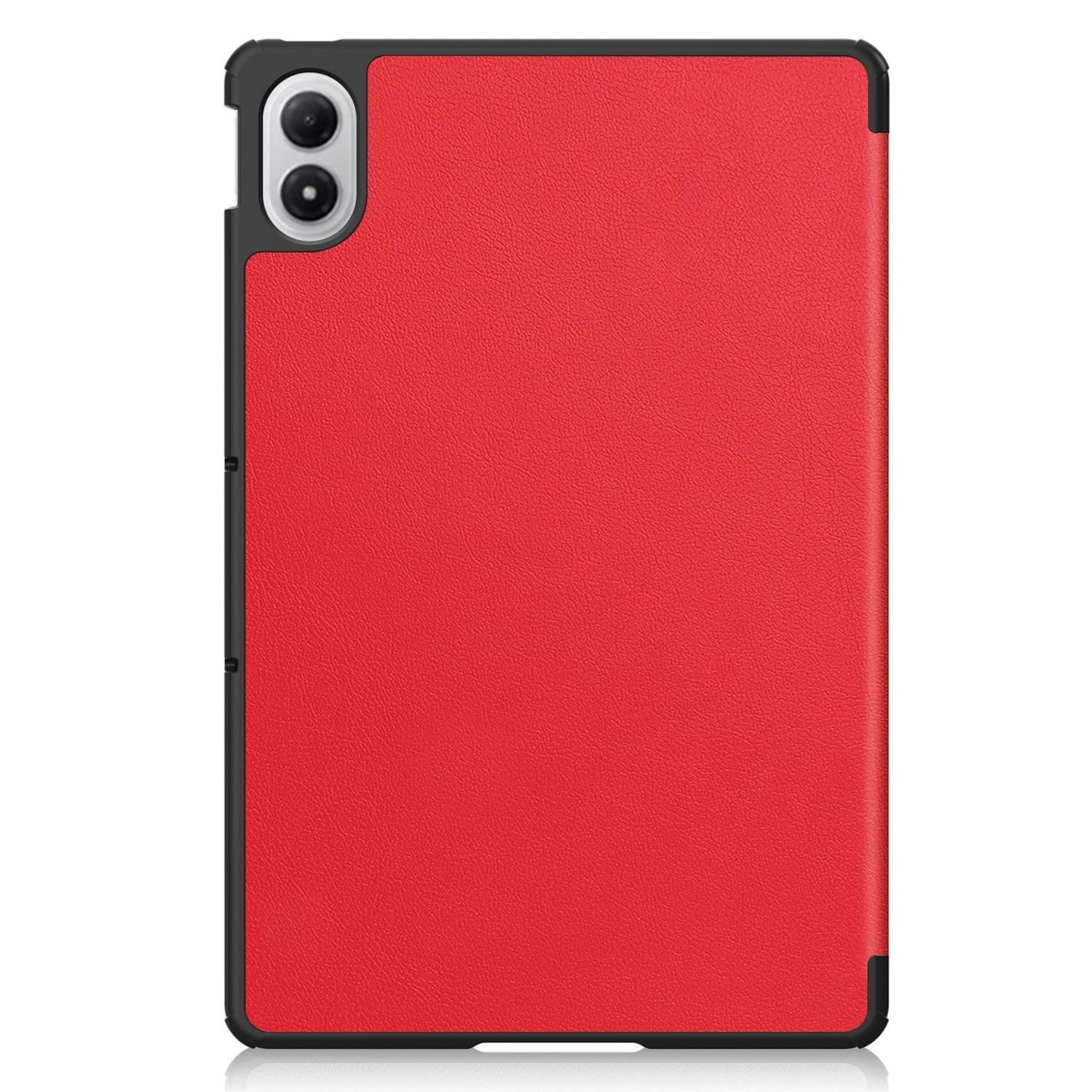 Wigento Tablet-Hülle 3folt Wake UP für Xiaomi Redmi Pad 2 Pro 12.1" Smart Rot, 3-Fach Halterung, Kratzfest, Leicht