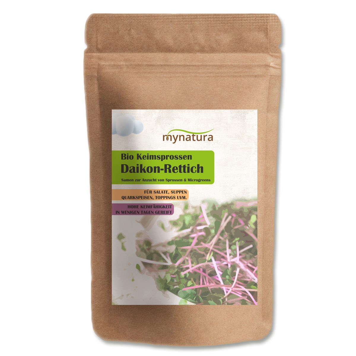 Mynatura Samen Mynatura Bio Daikon-Rettich Keimsprossen