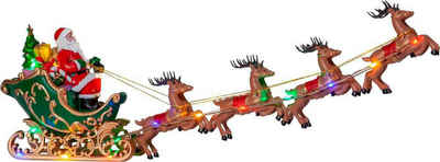 EGLO LED Dekofigur »DEERVILLE, Weihnachtsdeko«, LED RGB Weihnachtsmann auf Schlitten mit Rentieren - Weihnachtsdeko - Weihnachten - Dekoration - Deko - Winter - Fensterdeko - Beleuchtung - Licht - Dekoartikel