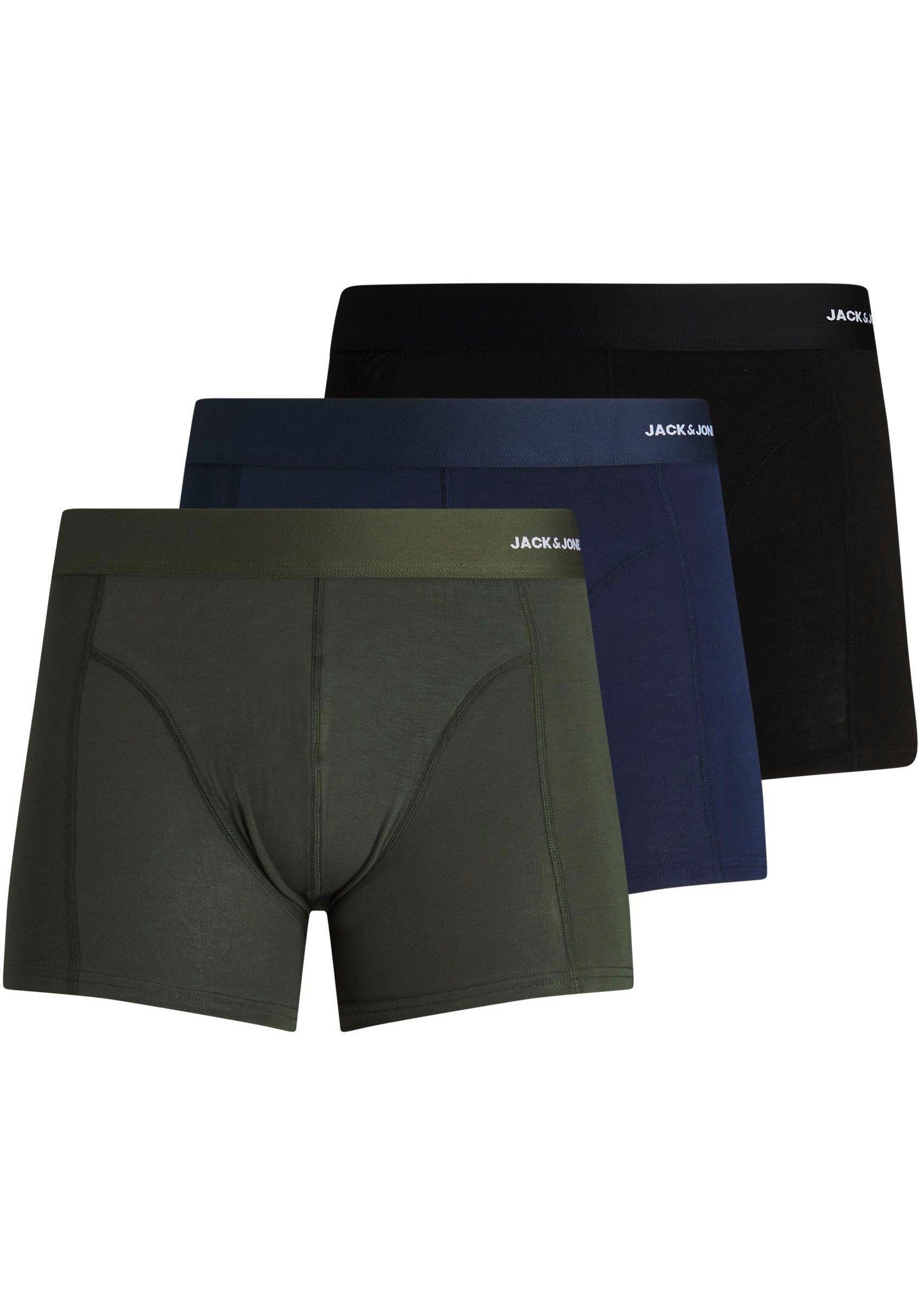 Jack & Jones Trunk JACBASIC BAMBOO TRUNKS 3 PACK NOOS (Packung, 3-St) Forest Night