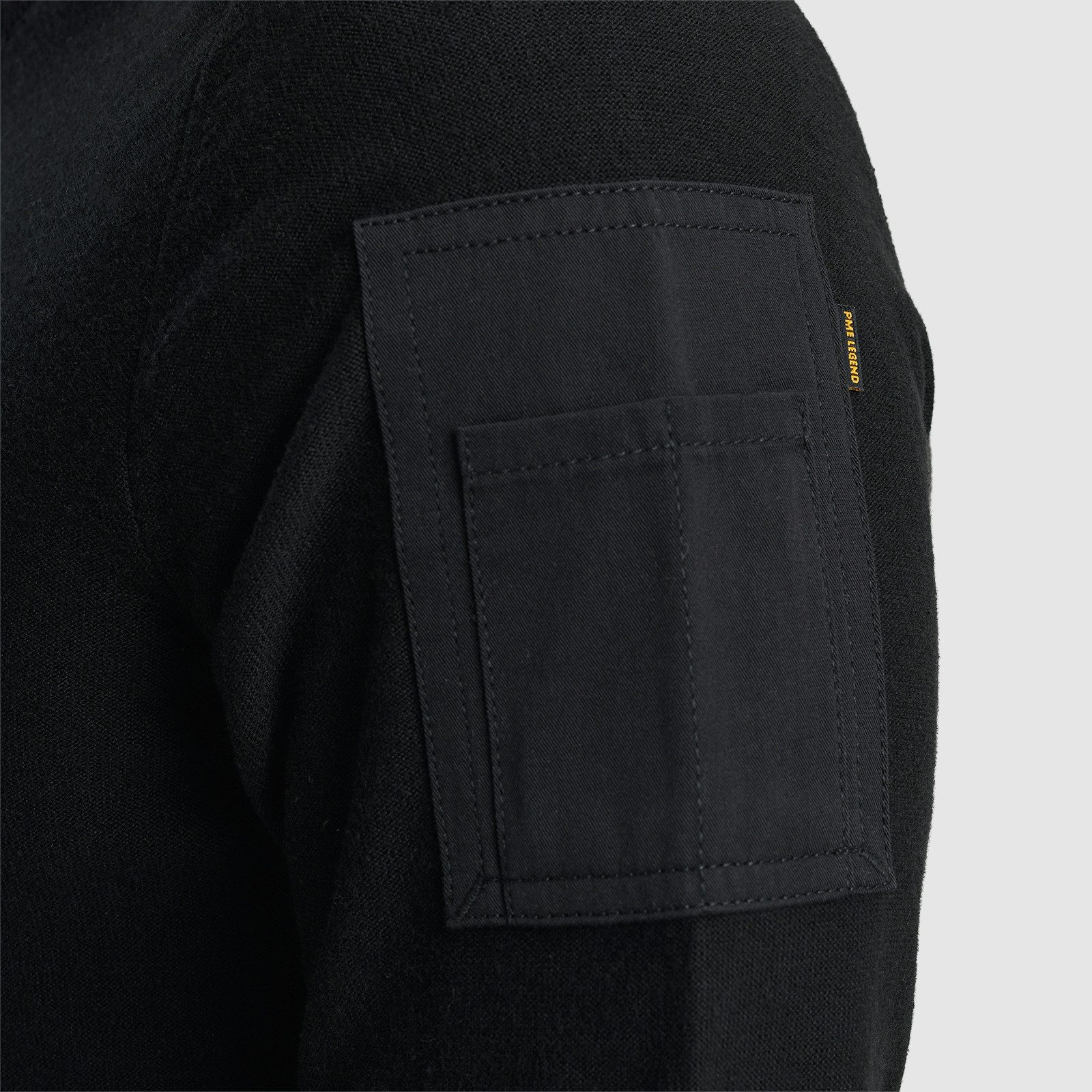 PME LEGEND Rundhalspullover American classic Buckley knit mit Logo Stickerei