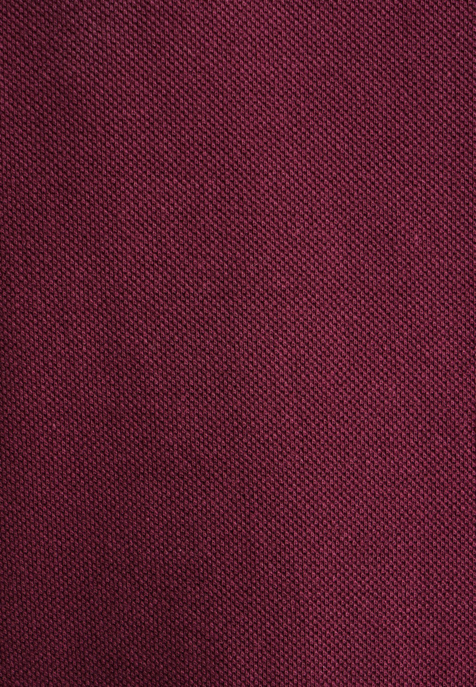 Rot Slim Kurzarm Uni Poloshirt seidensticker Kragen