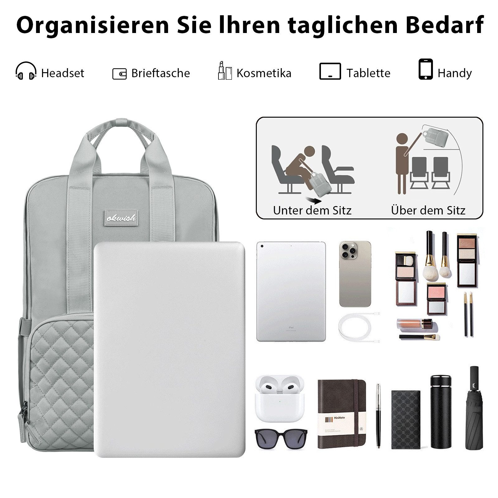 MODFU Laptoprucksack Freizeitrucksack Reiserucksack mit Gepäckgurt günstig online kaufen