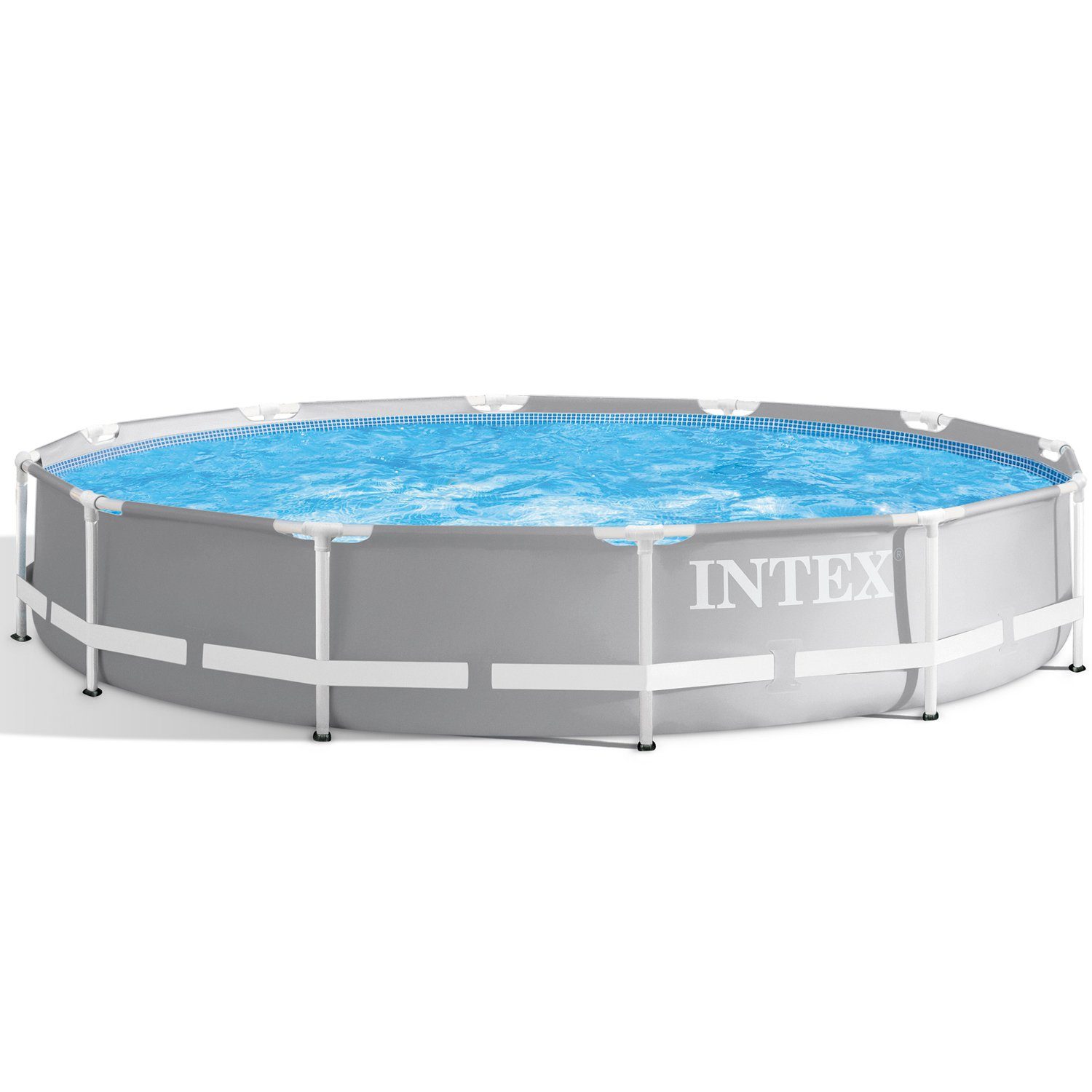 Intex Framepool Set "Prism Rondo" Ø 366 x 76 cm inkl. Filterpumpe, pulverbeschichtete Konstruktion