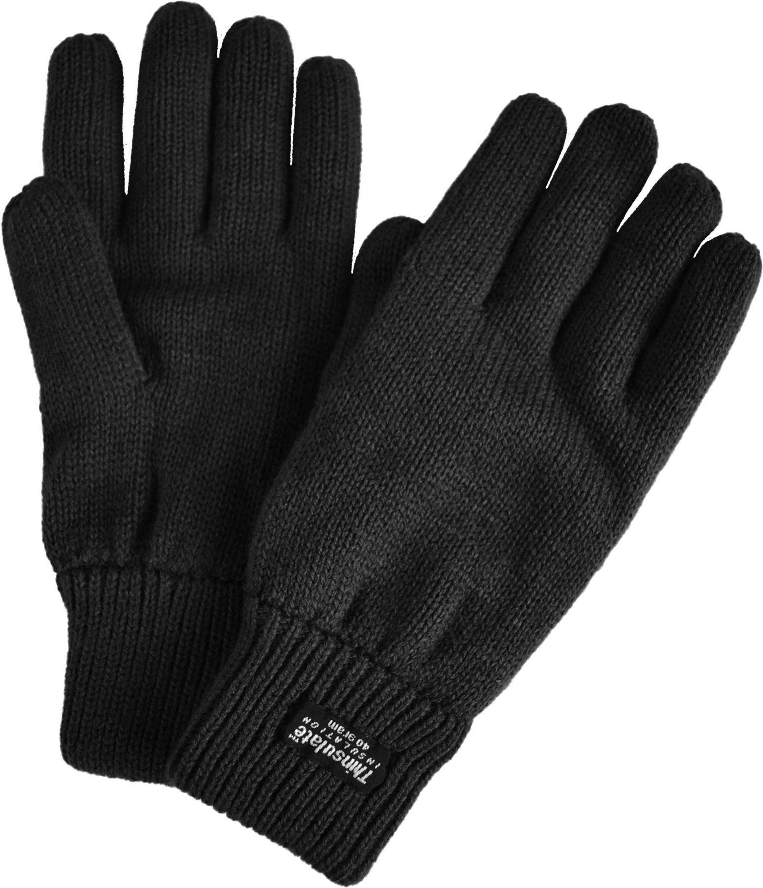 Thermohandschuhe warme 3M Thinsulate™ mit Thinsulatefütterung Winterhandschuhe (40 normani Skihandschuhe g) Schwarz Strick-Fingerhandschuhe mit