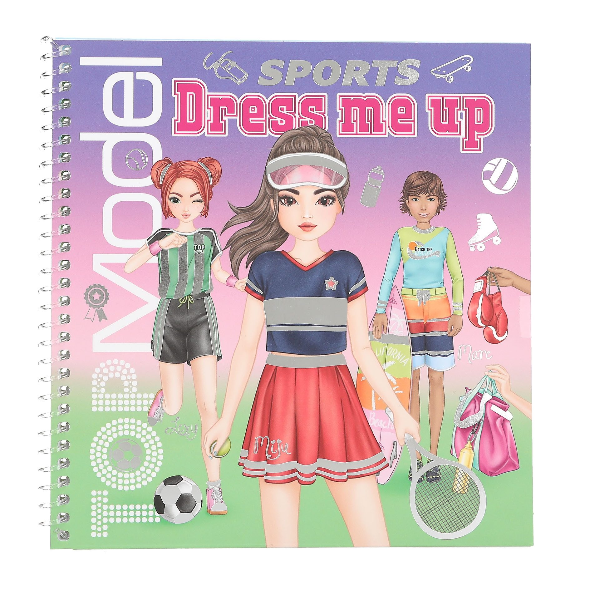 Depesche Malvorlage Top Model Dress me up Sport Malbuch Buch inkl. Sticker Ausmalbuch