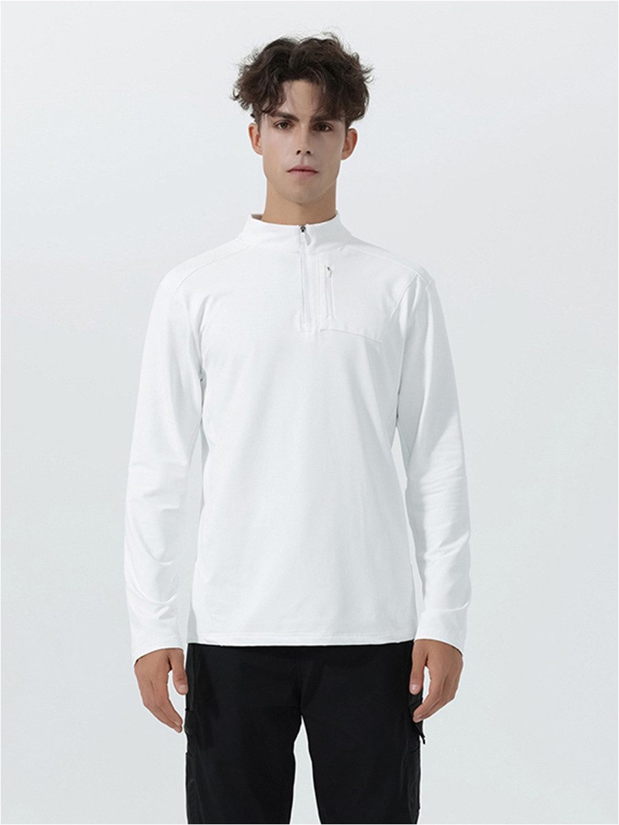 YOUTHUP Funktionsshirt Herren Stretch-Sportshirt mit Zipp-Polo-Kragen günstig online kaufen