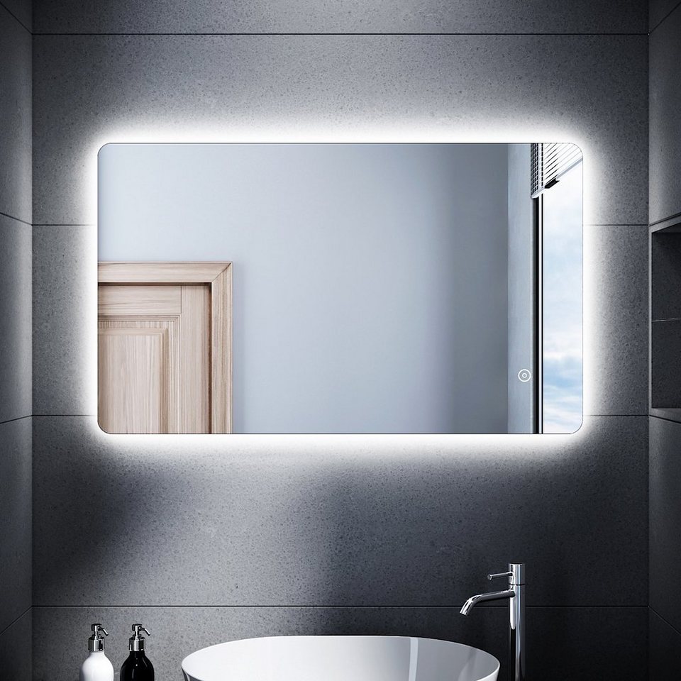 Badspiegel LED mit Beleuchtung mit Touch Badezimmerspiegel 60x80 100x60 120x60
