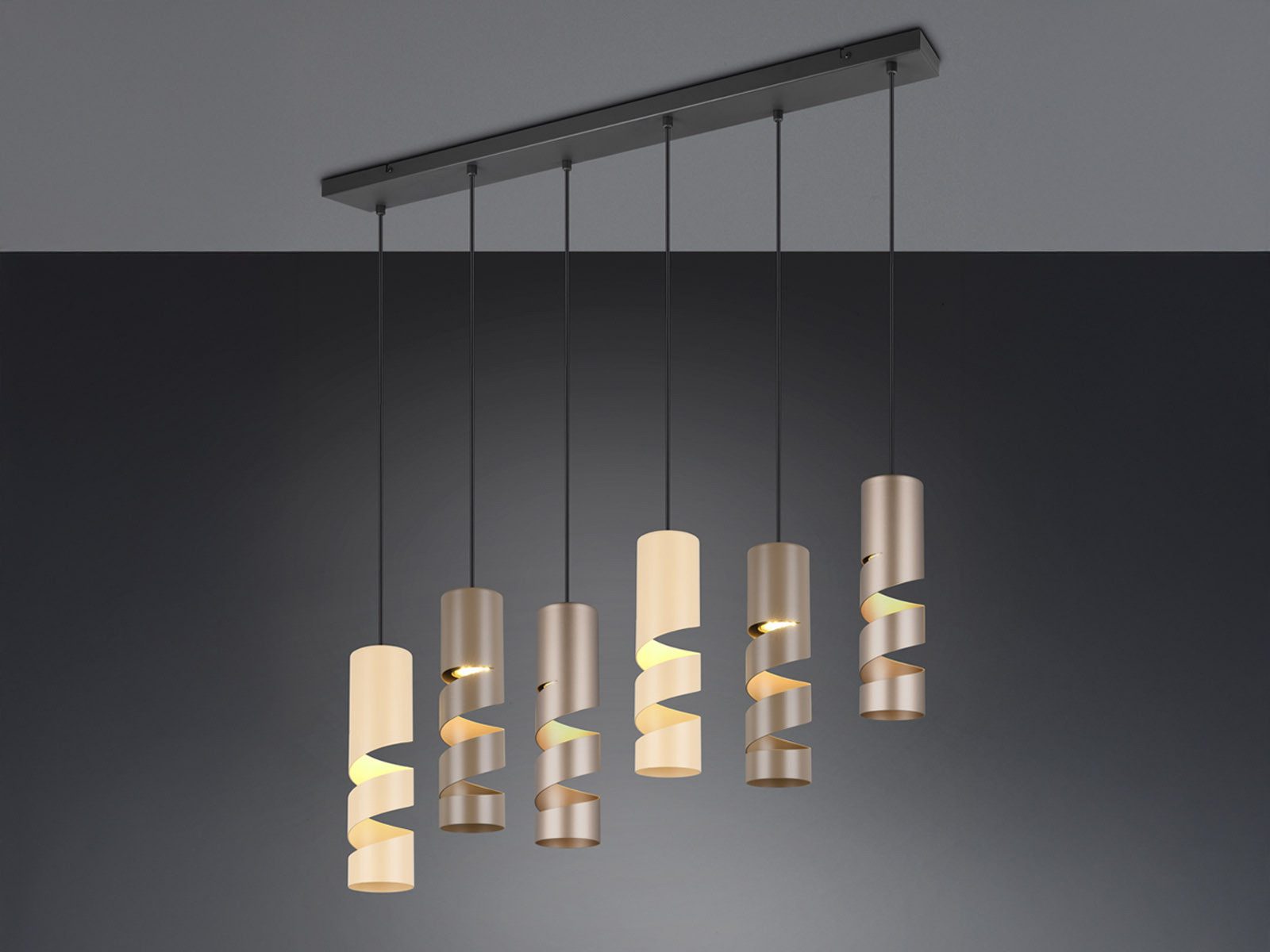 TRIO Leuchten LED Pendelleuchte, Dimmfunktion, LED wechselbar, warmweiß, Mehrflammig-e Esstisch-lampe hängend über Kücheninsel, Breite 100cm
