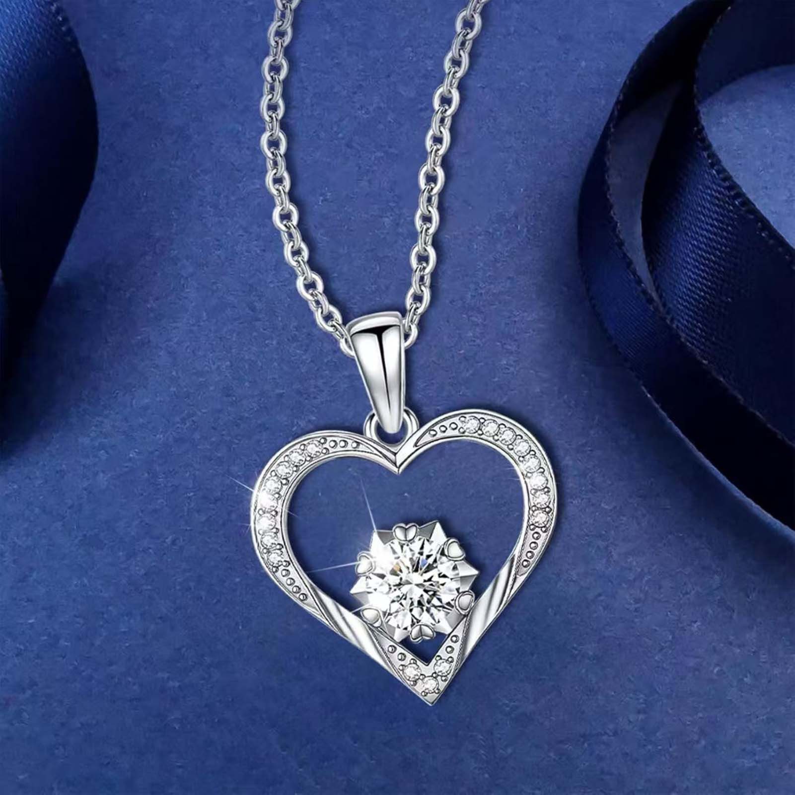 Jumpeak Kette mit Anhänger 0.5ct, D VS1 3ex Halskette damen,Diamond,brautkleider damen, Liebes geschenk für sie,Geschenk ideen für frau,Geschenk schwester