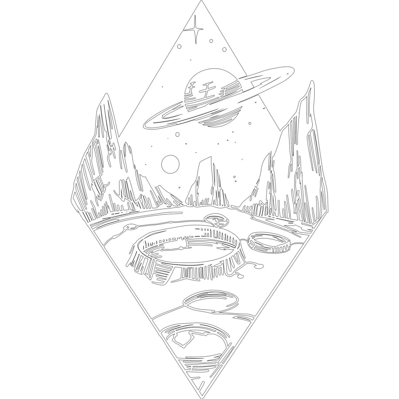 Wanddekoobjekt Planetarische Metall Wanddekoration, interplanetarische, Metall