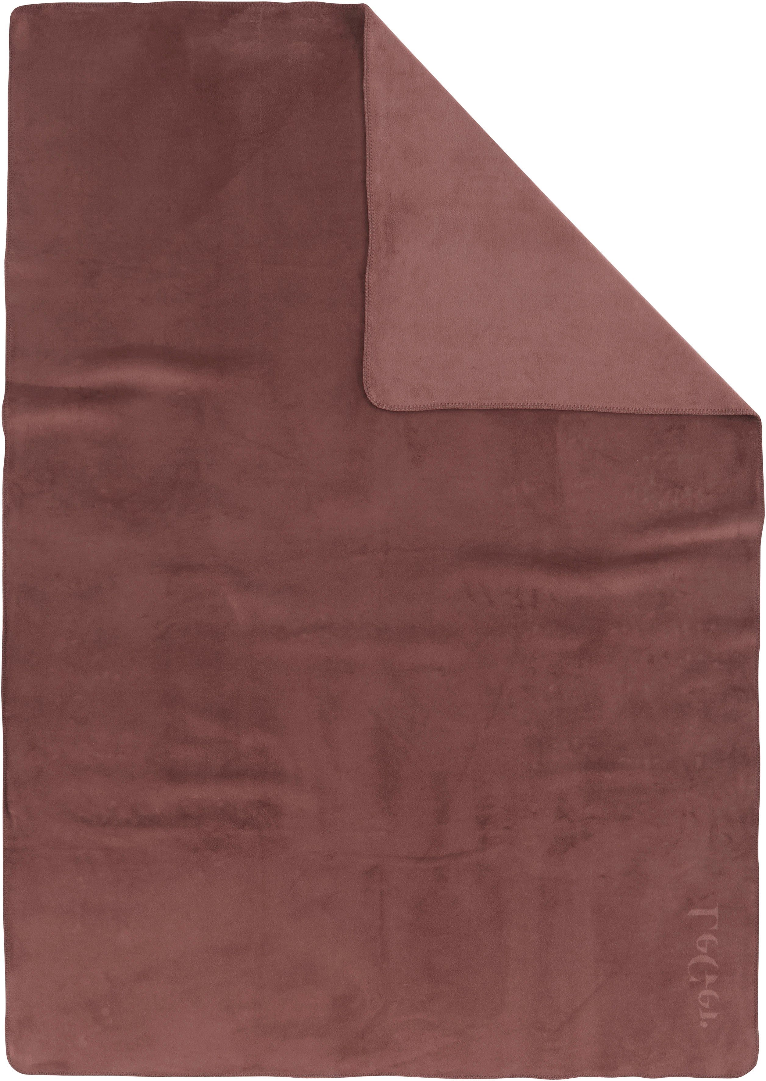 cognac Lena Kuscheldecke Anisa, Schriftzug, Gercke, LeGer modernem Home by mit Wohndecke