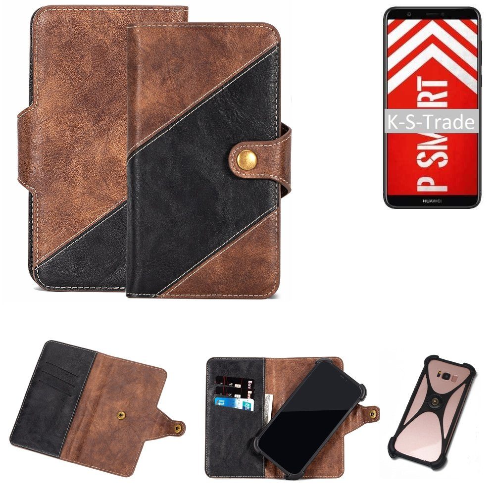 K-S-Trade Handyhülle für Huawei P Smart, Handy Hülle Schutz Hülle Schutzhülle Bookstyle Case Handy Cover