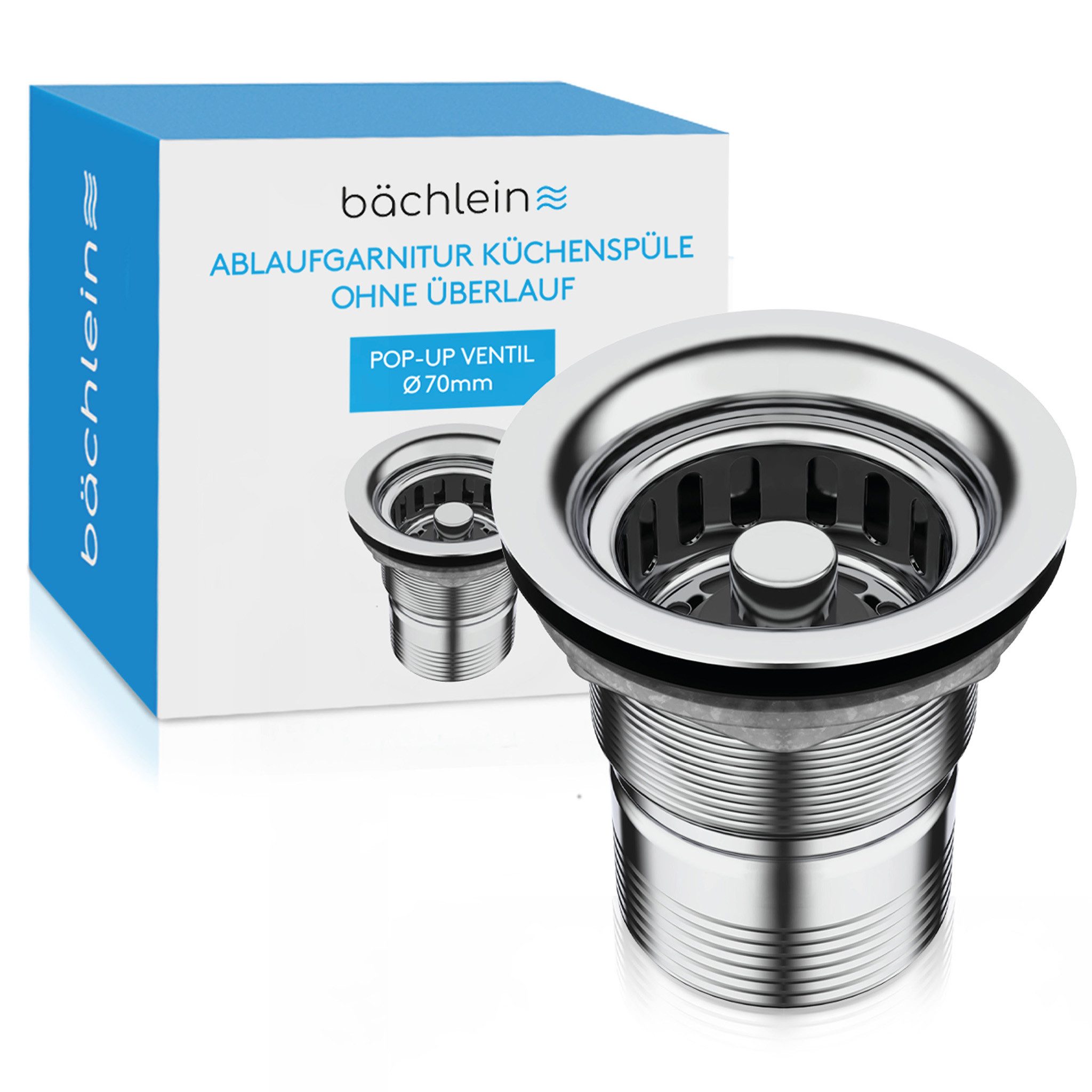 Bächlein Ablaufgarnitur Pop-Up Küche Mini