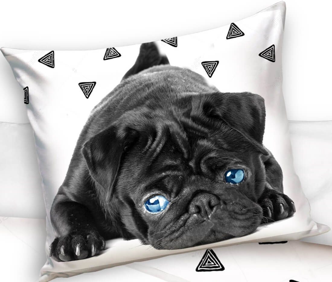 Carbotex Bettwäsche Mops-Welpe - Hunde-Bettwäsche-Set mit Wendemotiv, 135x2 günstig online kaufen