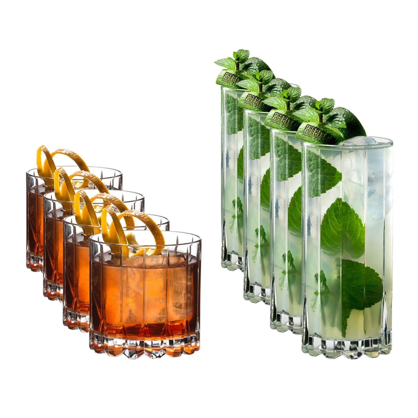 RIEDEL Glas Glas Drink Specific Glassware Rocks & Highball Set, Kristallglas