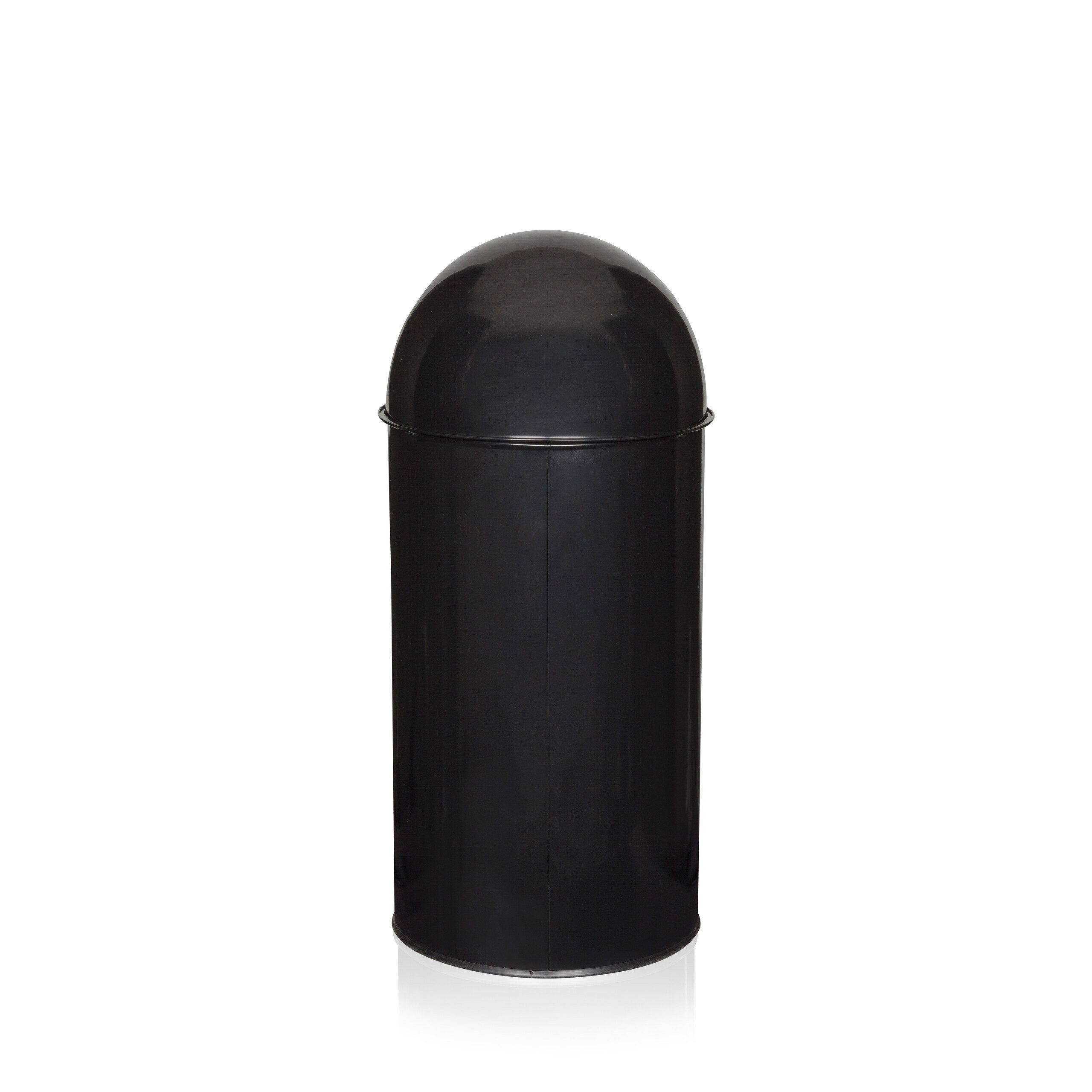 hjh OFFICE Mülleimer PUSH 35L Abfalleimer, 35 Liter, Abfalleimer mit Schwingdeckel, Papierkorb