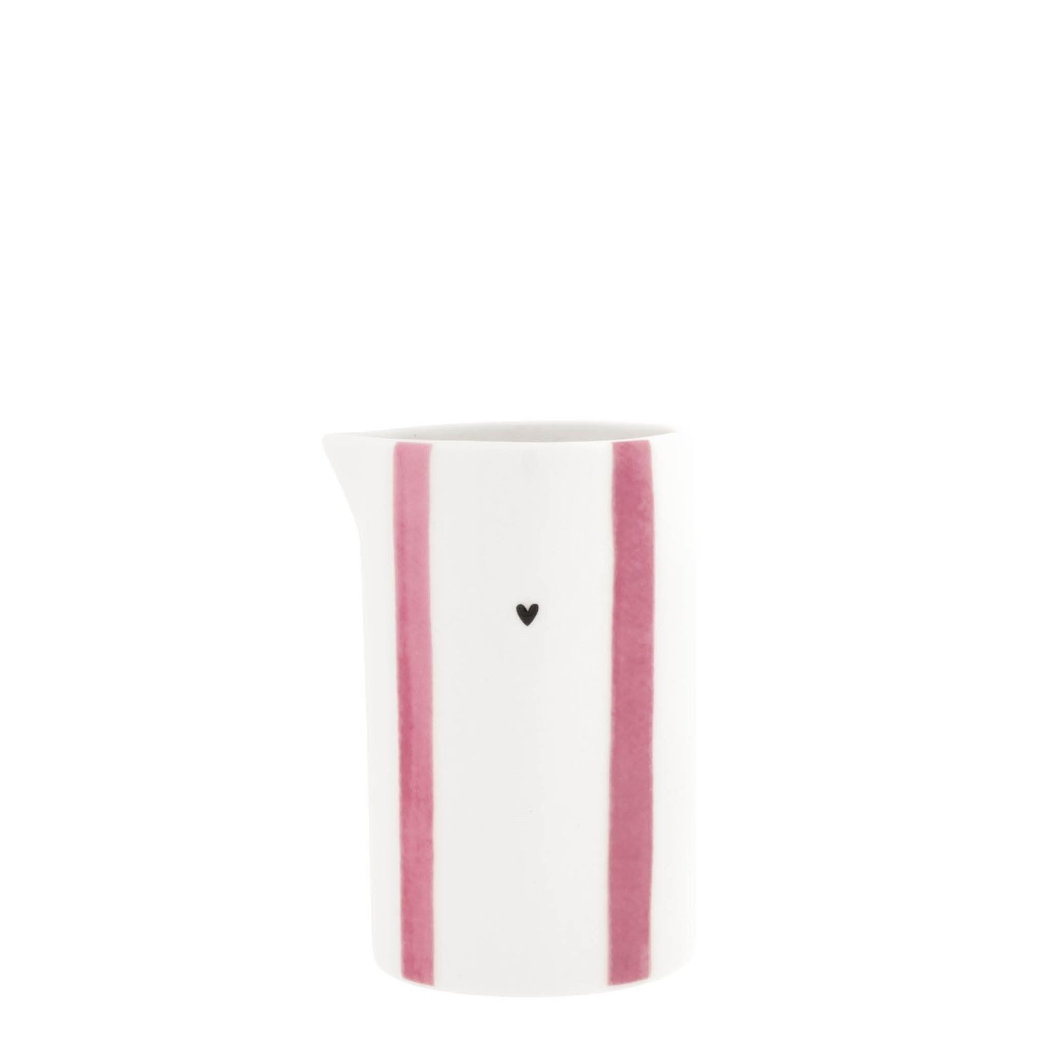 Bastion Collections Milch- und Zuckerset Rose, Keramik, Spülmaschinengeeignet, Weiß, Streifen, H: 10cm