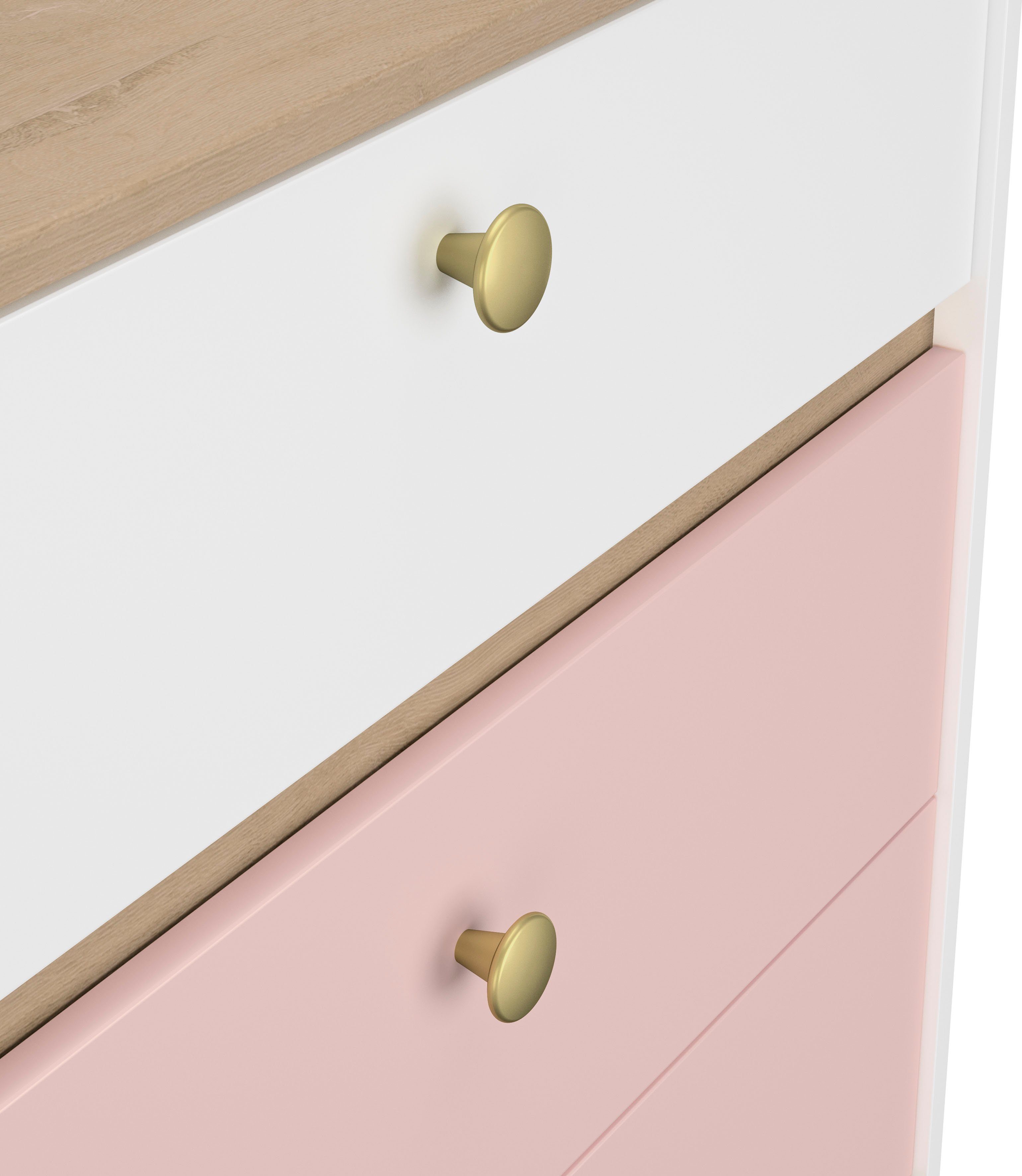 Gami Kommode Romy (1 St), Elegantes Design für eine sanfte und feminine Atmosphäre.