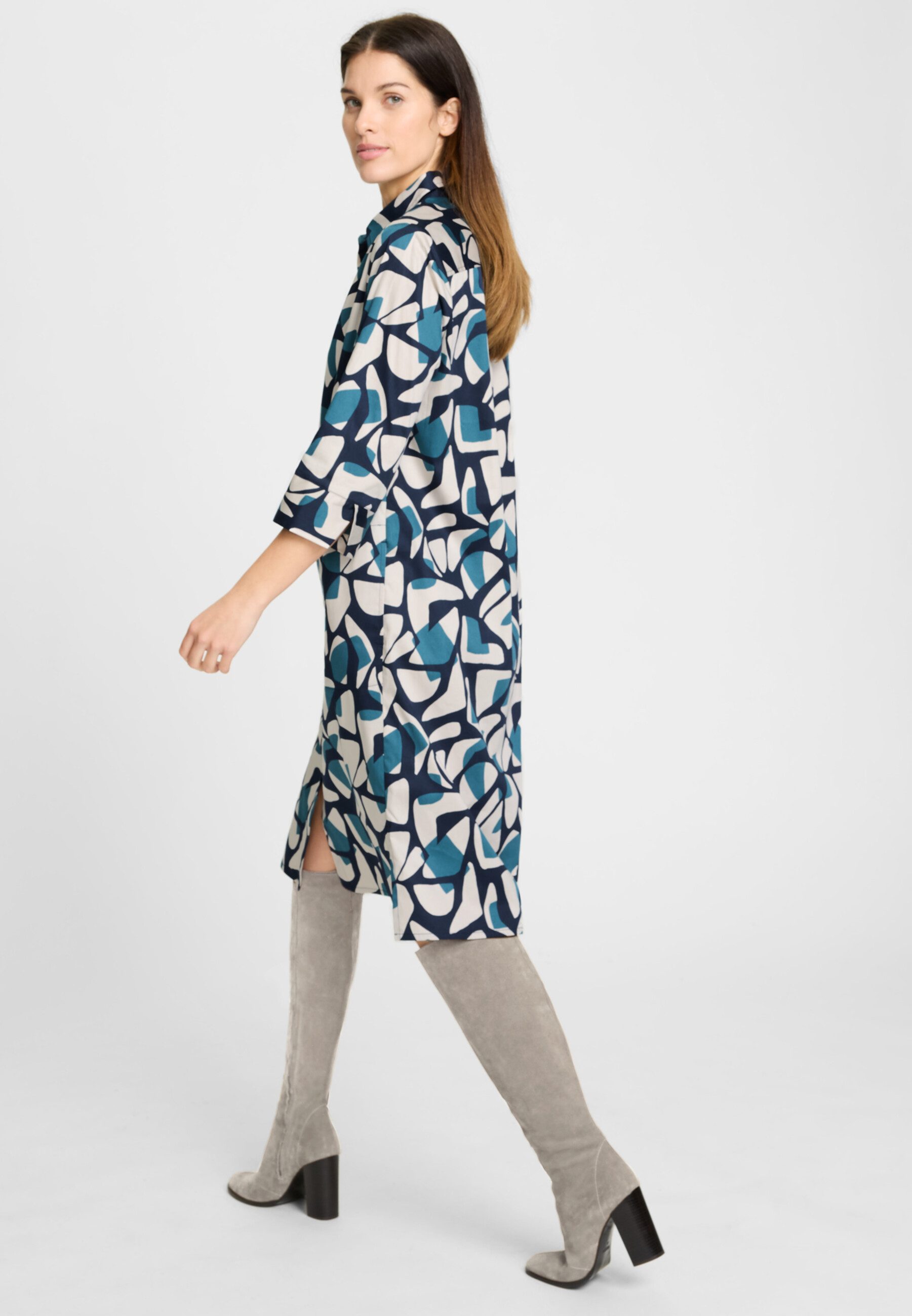 Olsen Midikleid mit Allover-Print