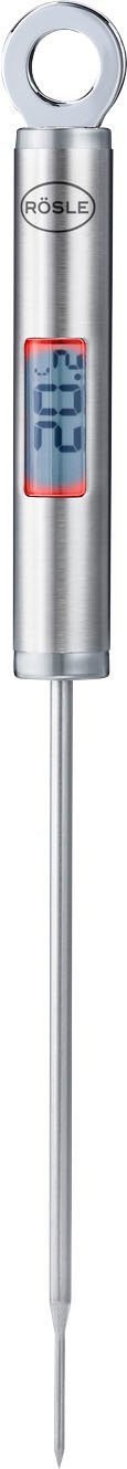 RÖSLE Kochthermometer Barbecue Gourmet-Thermometer, 25066, Grillthermometer digital, °C und °F, -40°C bis +200 °C, Edelstahl