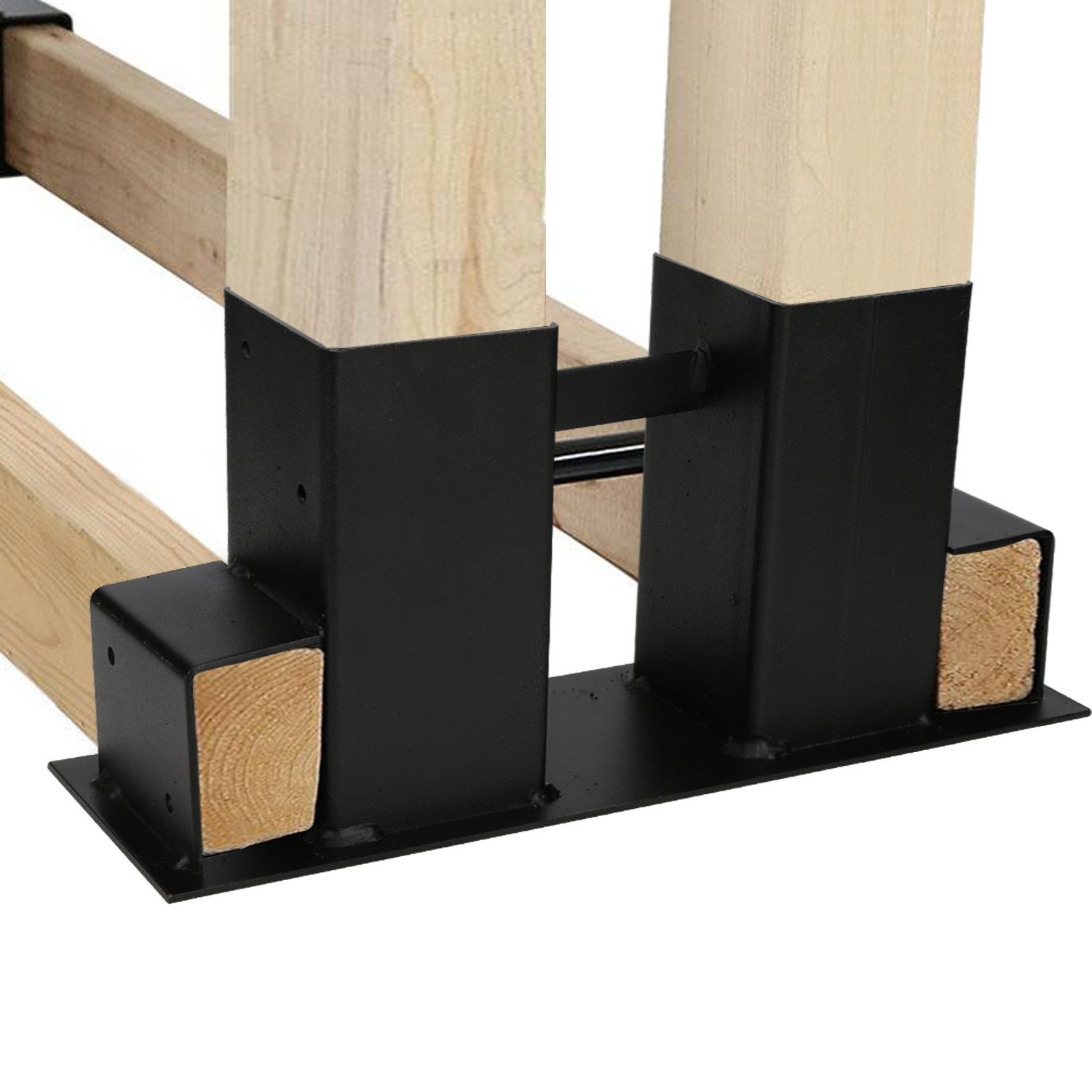 Clanmacy Stapelregal 4-12er Holzstapelhilfe Stapelhilfe Brennholz Verzinkt für Brennholz, 8-tlg. – Bild 3 von 5