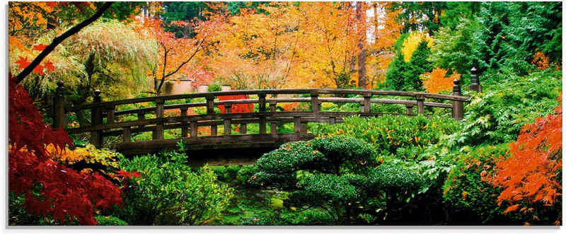 Artland Glasbild Eine Brücke im japanischen Garten, Brücken (1 St), in verschiedenen Größen