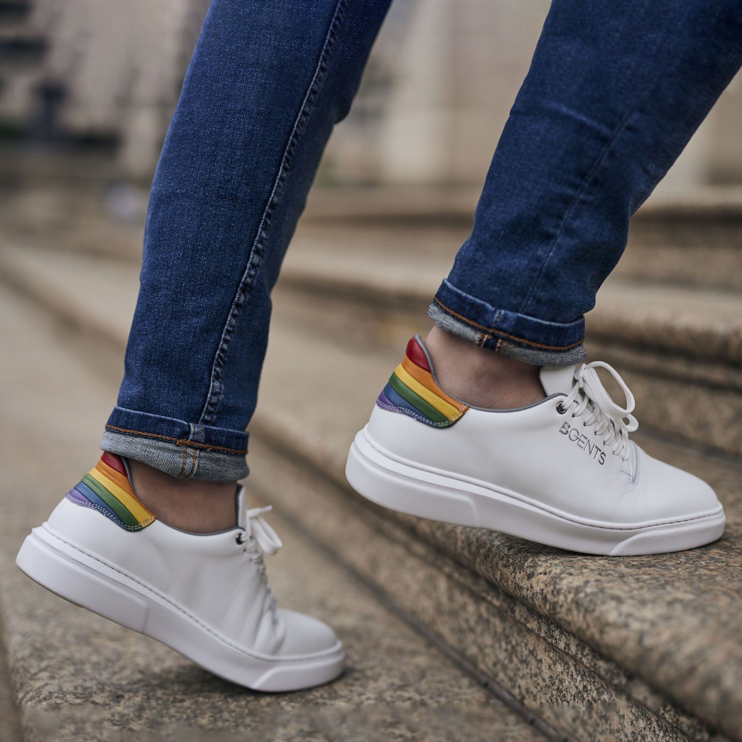 BGENTS Pride Sneaker Sneaker mit Pride-Farbe an der Ferse