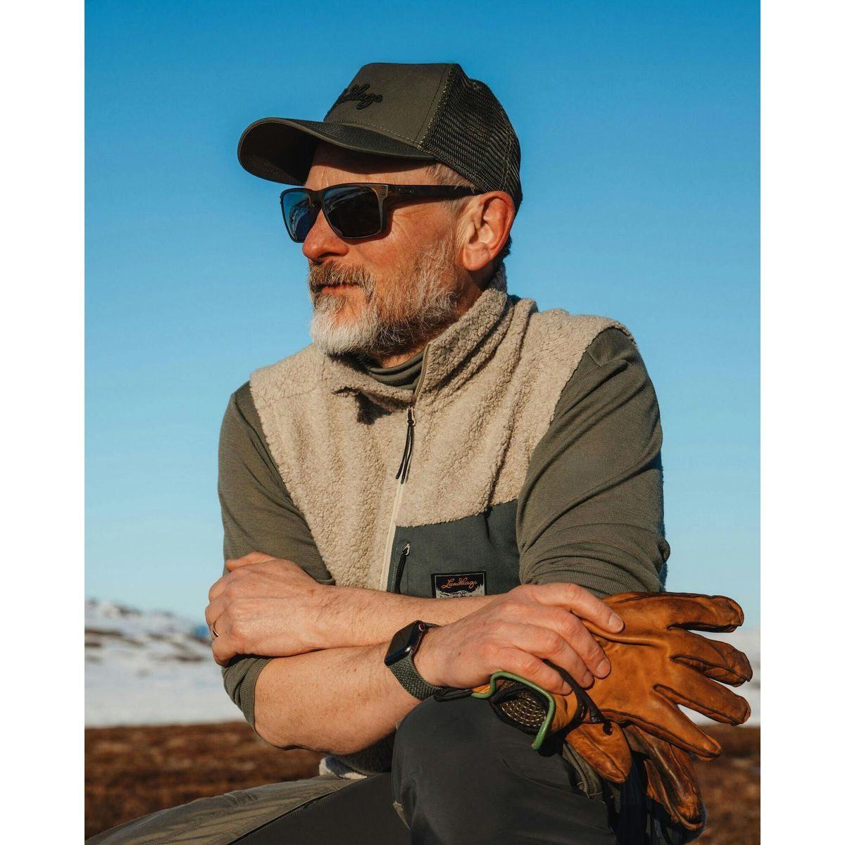 Lundhags Funktionsweste Flok Wool Ms Pile Vest Hochwertige Herrenweste mit Merinowolle für Wärme, schnelltrocknend