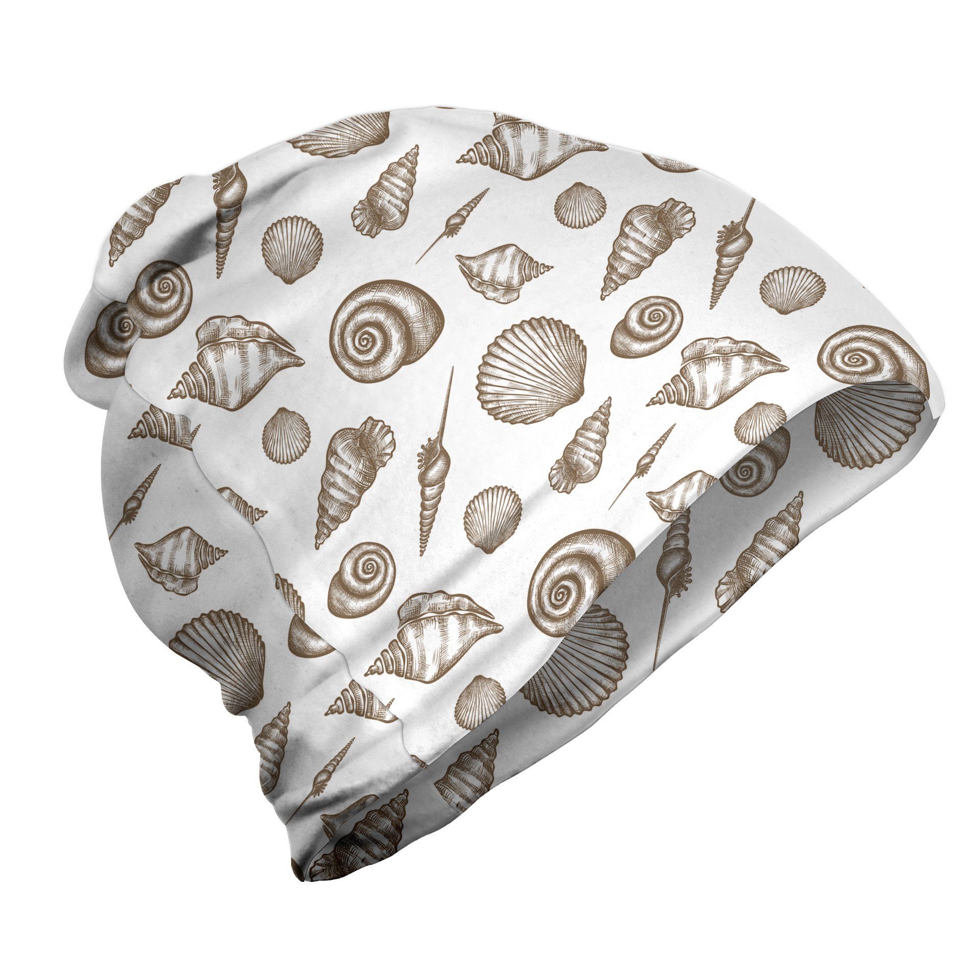 Abakuhaus Beanie Wandern im Freien Nautisch Hand Drawn Seashell Motive