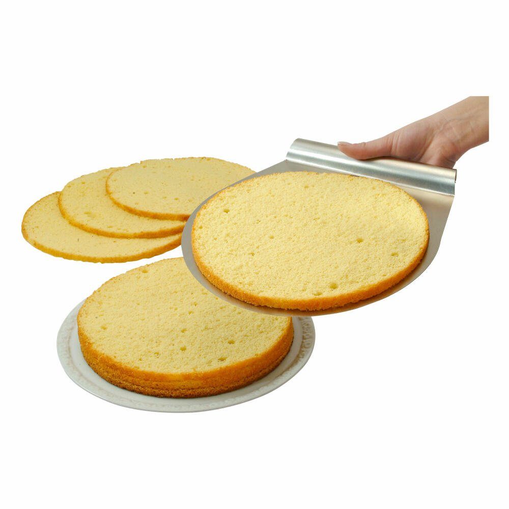 Zenker Tortenring Patisserie Tortenboden-Schneidhilfe für 26/28 cm, Edelstahl