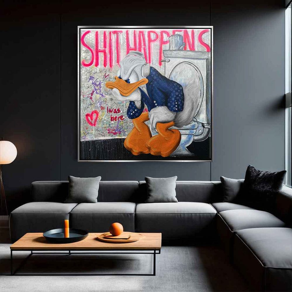 DOTCOMCANVAS® Leinwandbild Shit Happens, Leinwandbild Donald günstig online kaufen
