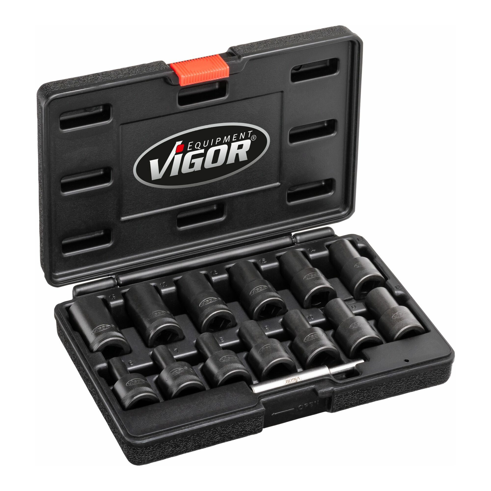 VIGOR Steckschlüssel VIGOR Spiralnutenausdreher-Einsatz Satz, V2404N, 1/2 Zoll (12,5 mm) Vi