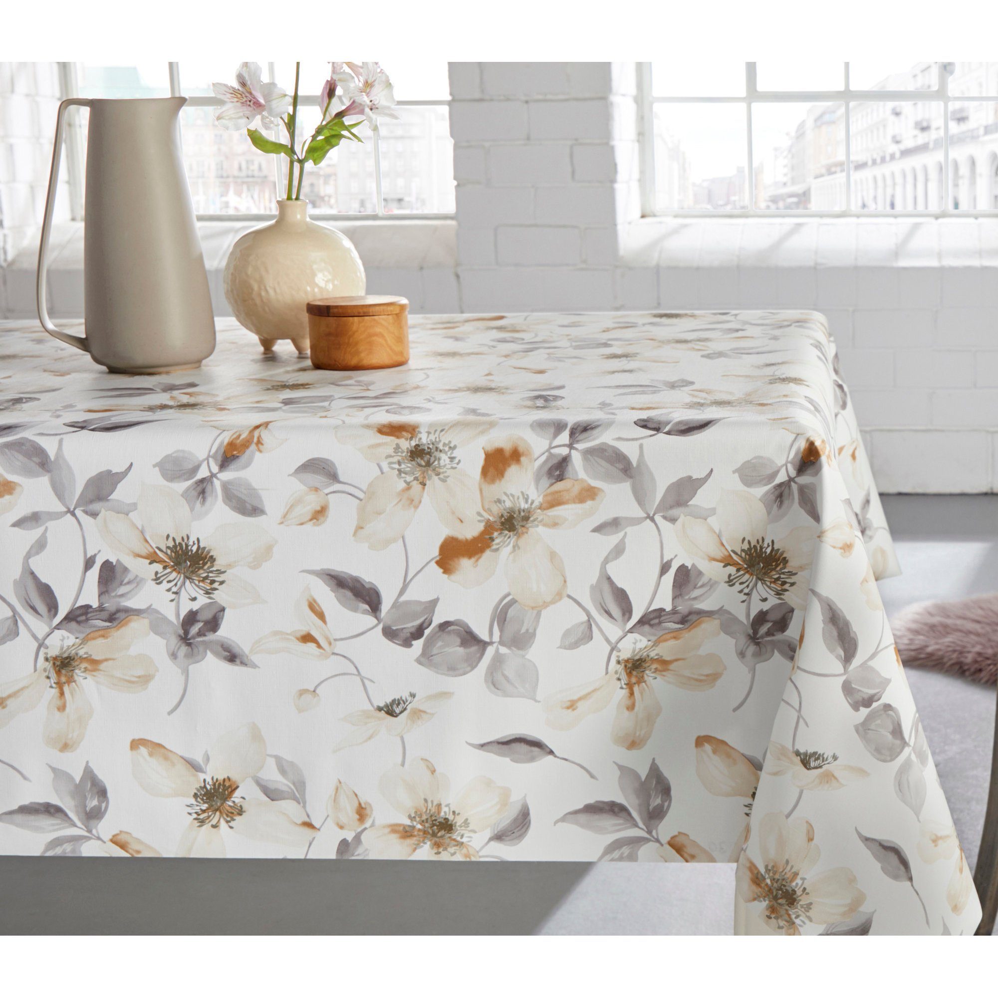 Peyer Syntex Tischdecke Tischdecke, Wachstuch Blumen
