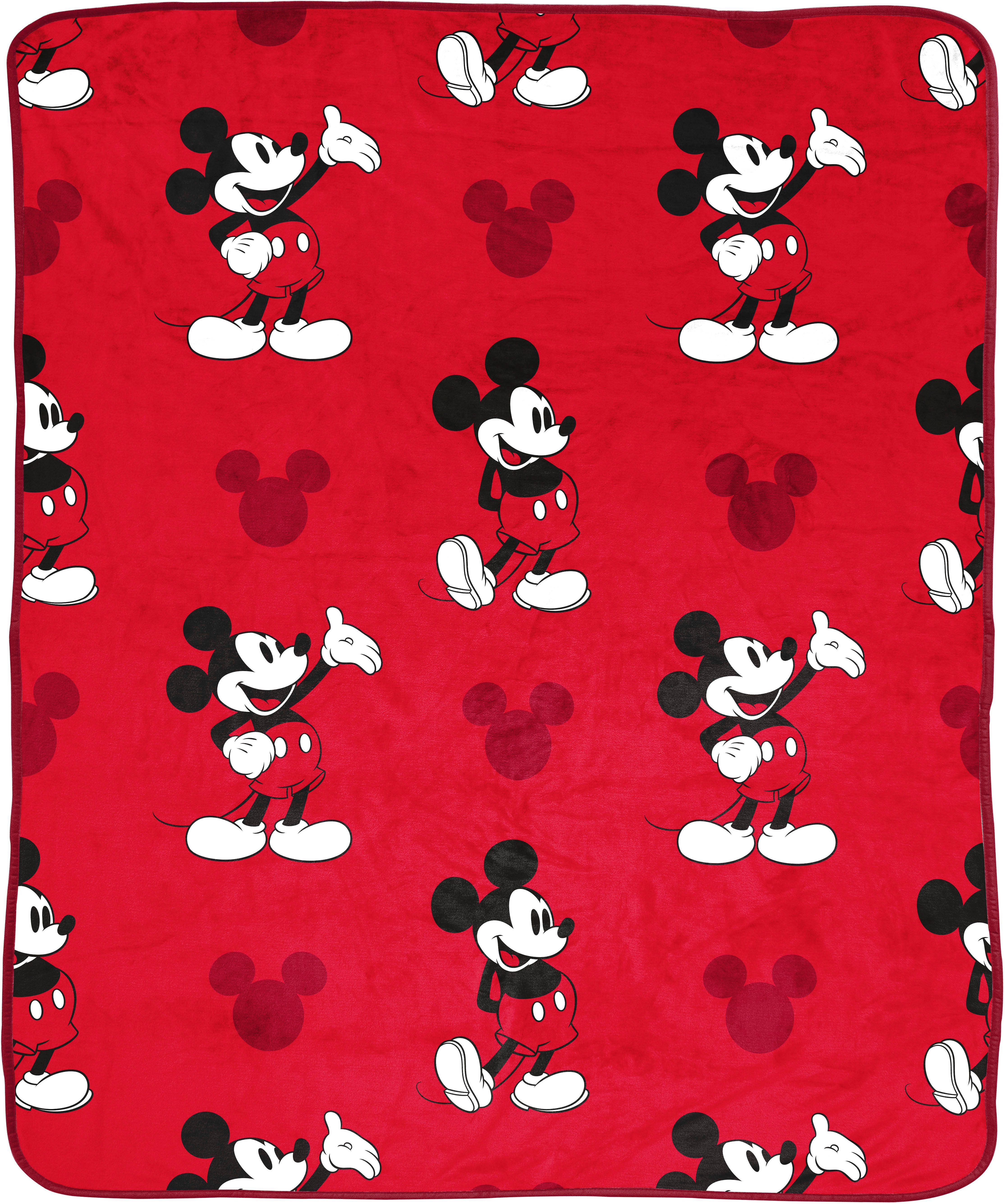 Kinderdecke Disney Decke Mickey Mouse, Disney, rot, gemütlich, 130 x 150 cm
