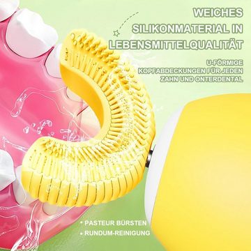 yozhiqu Elektrische Kinderzahnbürste Kinder Elektrische Zahnbürste, U-Form, Ultraschall, IPX7 Wasserdicht, Effektive Zahnpflege mit Ultraschalltechnologie und 5 Smart-Modi