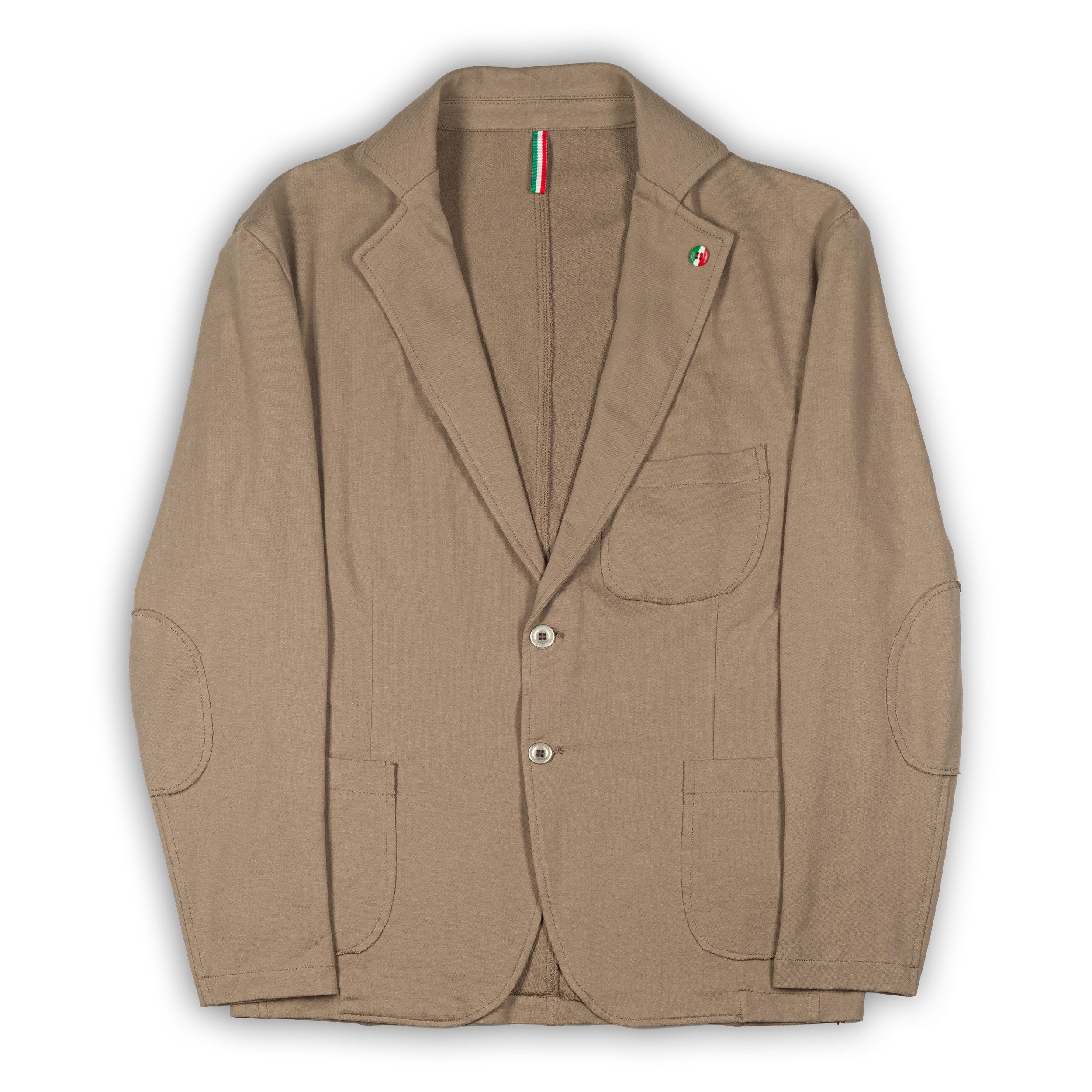 ADM Revolution Sweatsakko ADM Revolution beige, 2-Knopf, Baumwolle/Elasthan Handgefertigt in Italien